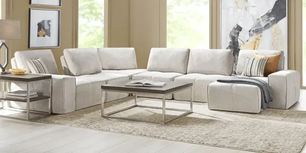 Laney Beige 6 Pc Sectional