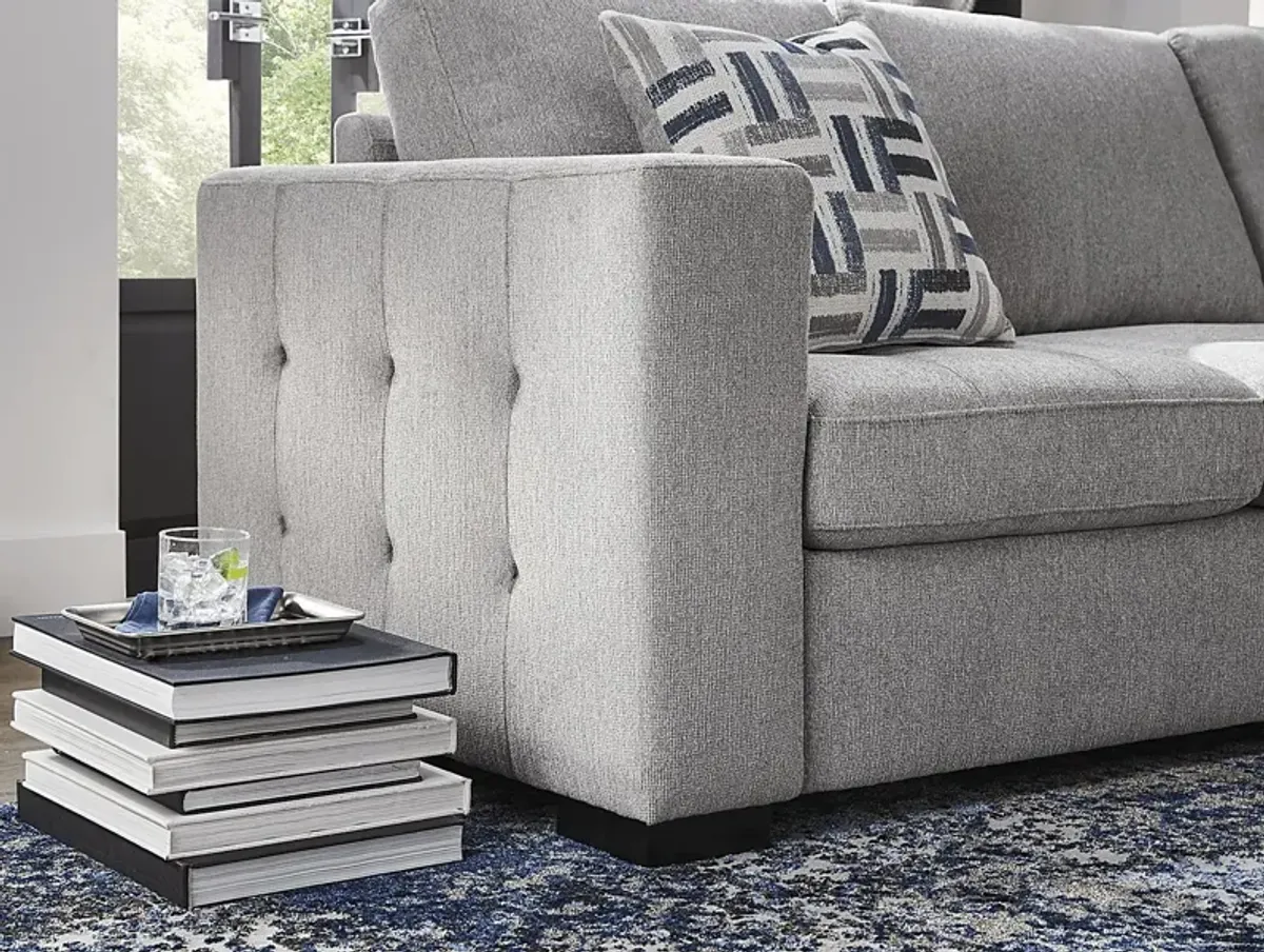 Geneva Gray 2 Pc Sleeper Sectional