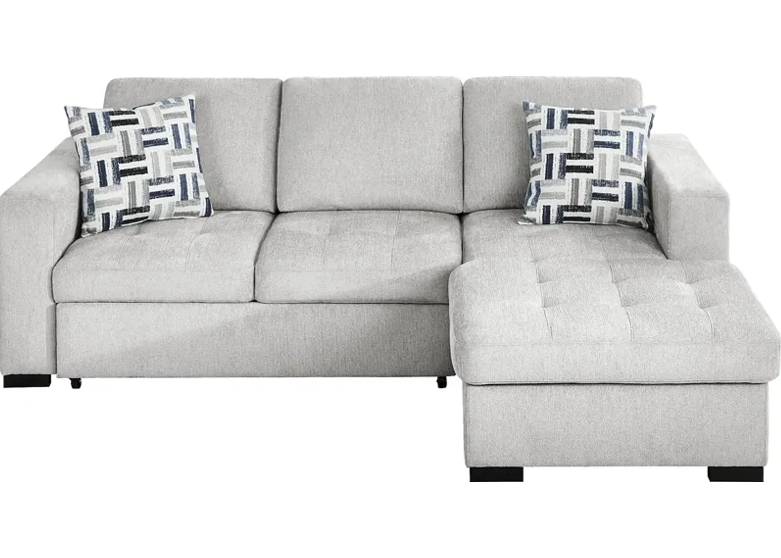 Geneva Gray 2 Pc Sleeper Sectional