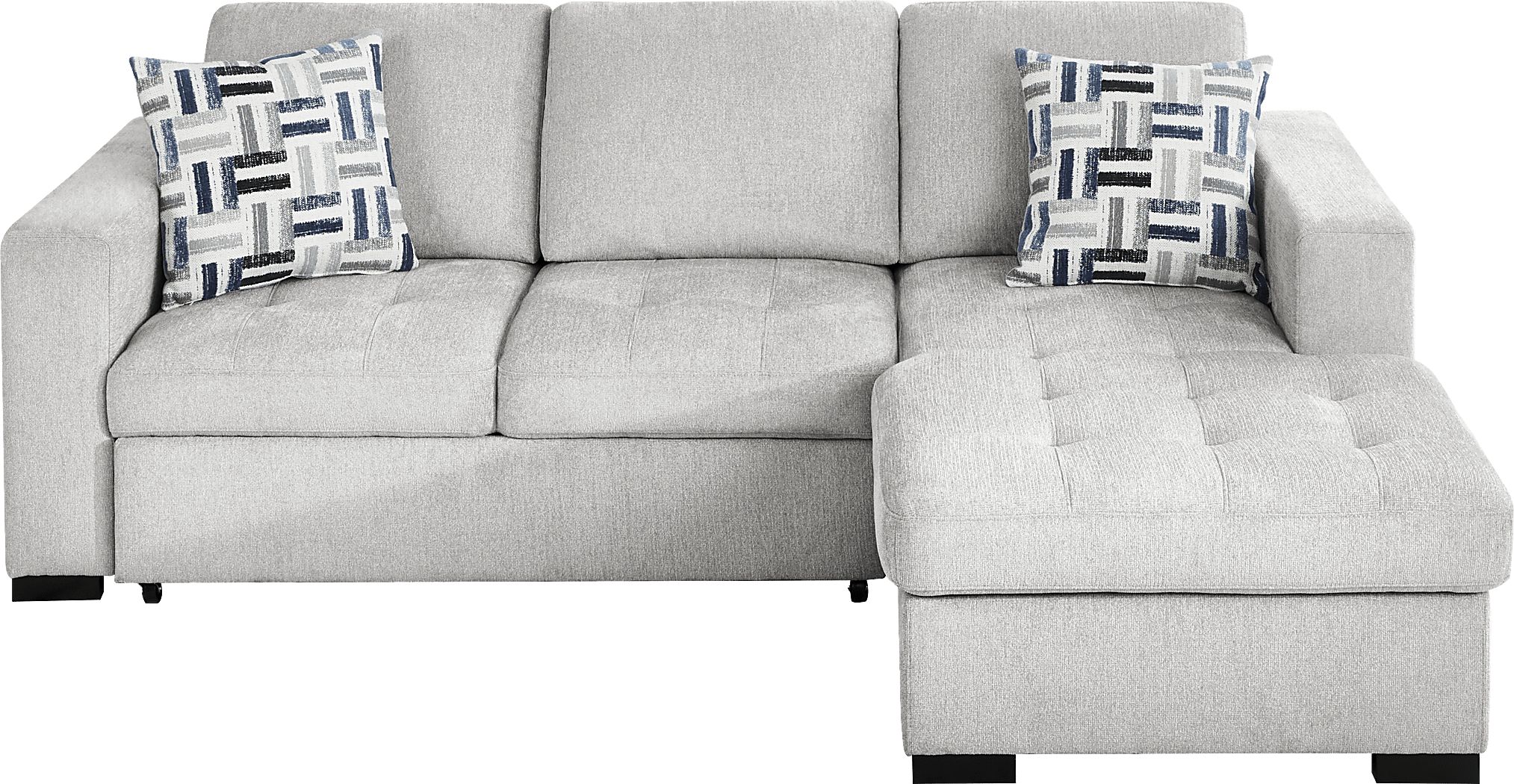 Geneva Gray 2 Pc Sleeper Sectional