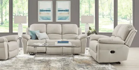Vercelli Way Stone Leather 8 Pc Reclining Living Room