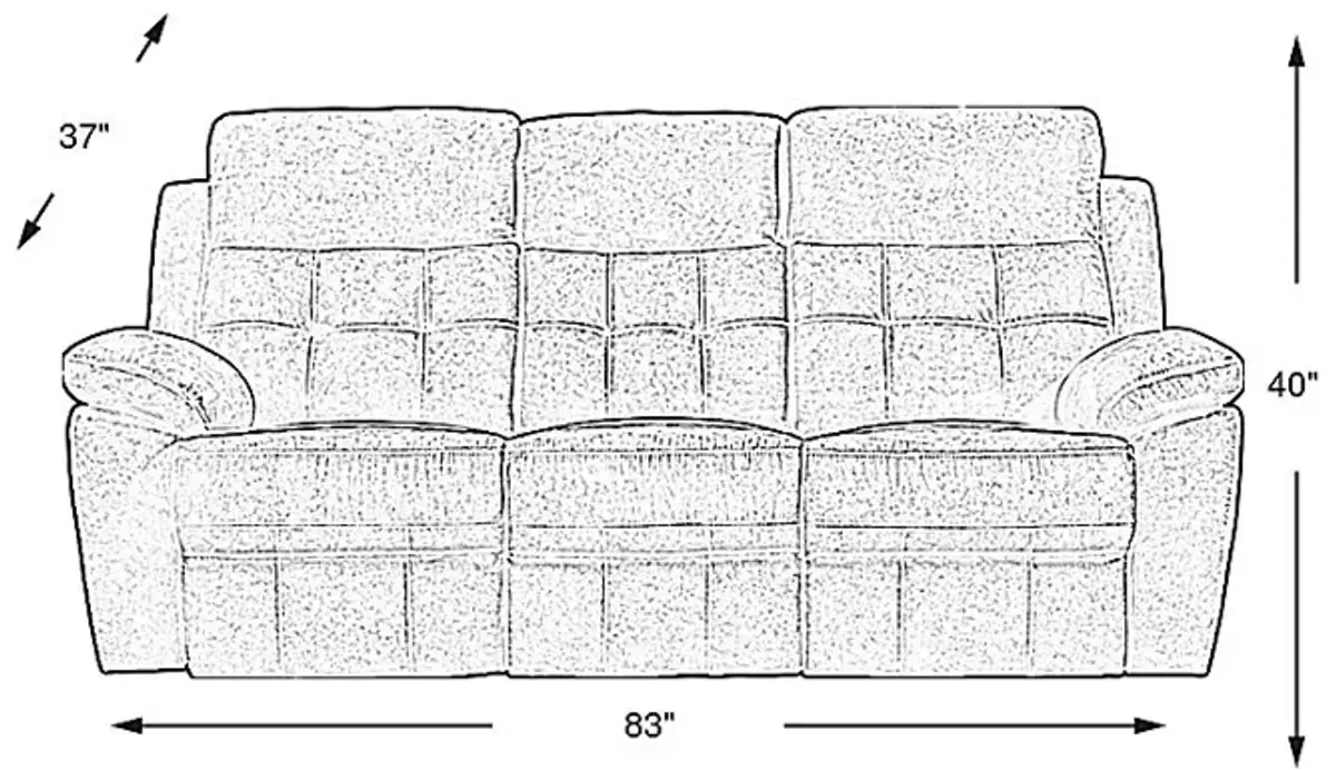 Hanton Heights Slate Power Reclining Sofa