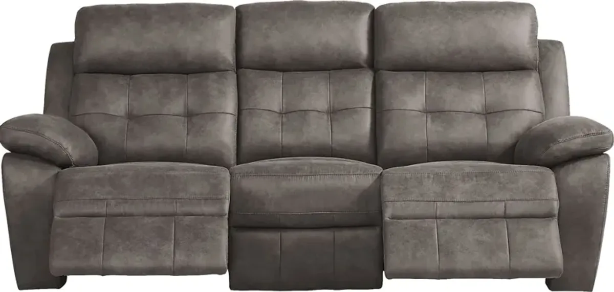 Hanton Heights Slate Power Reclining Sofa