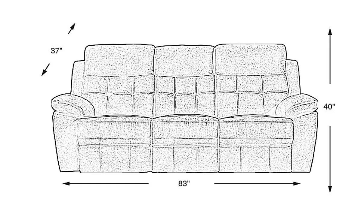Hanton Heights Slate Power Reclining Sofa
