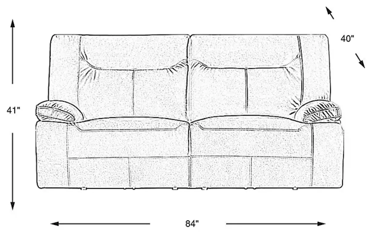 Barton Brown Dual Power Reclining Sofa