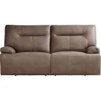 Barton Brown Dual Power Reclining Sofa