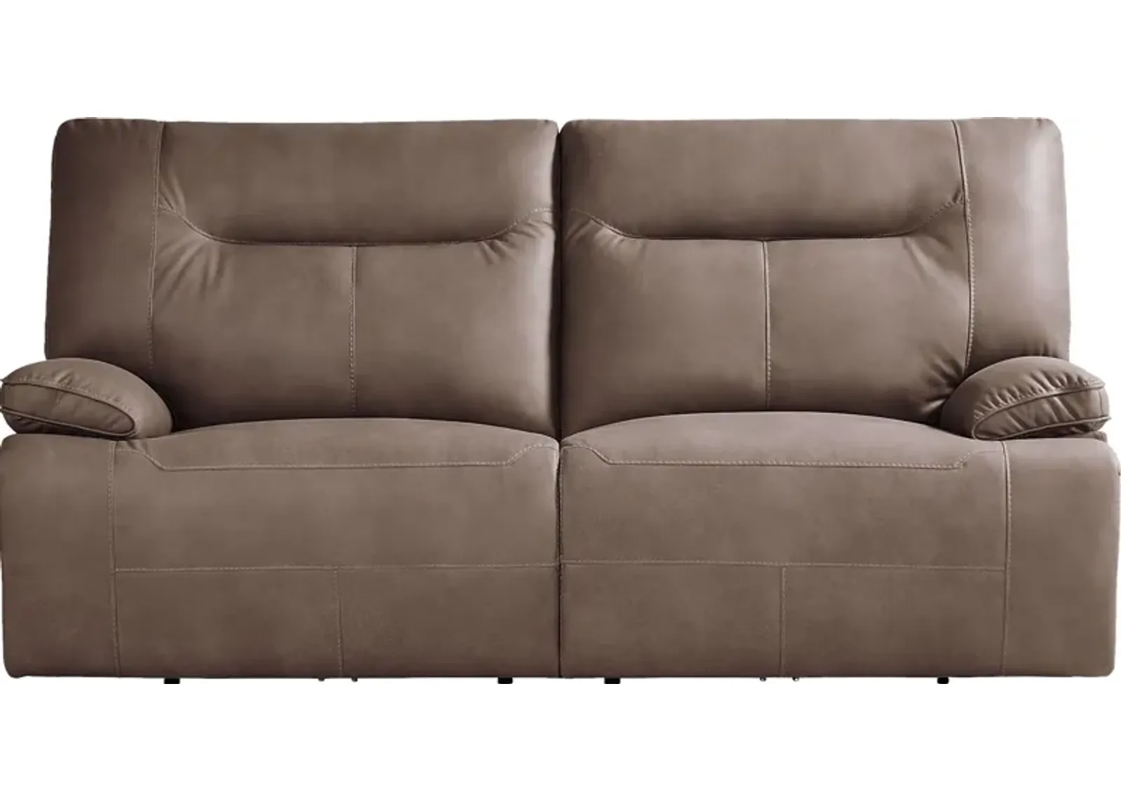 Barton Brown Dual Power Reclining Sofa