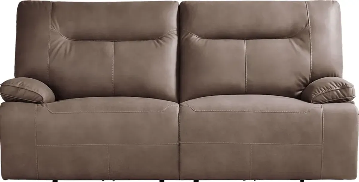 Barton Brown Dual Power Reclining Sofa