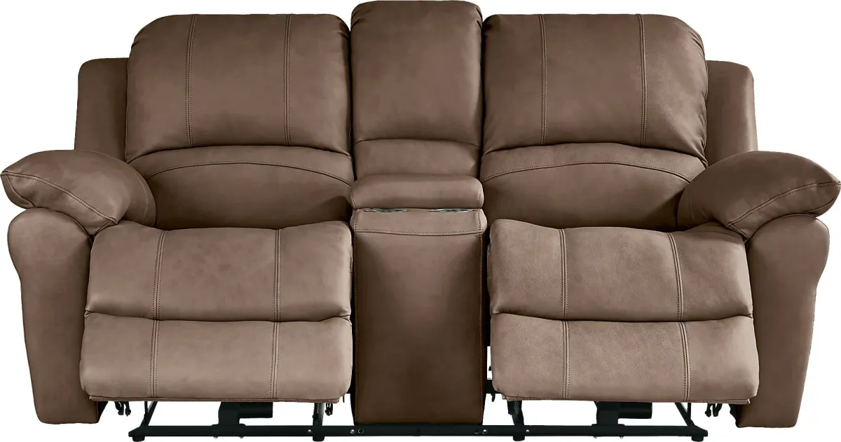 Vercelli Way Brown Leather 7 Pc Power Reclining Living Room with Reclining Sofa