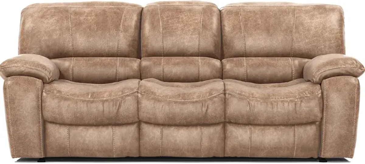 Alpen Ridge Tan 7 Pc Living Room with Reclining Sofa