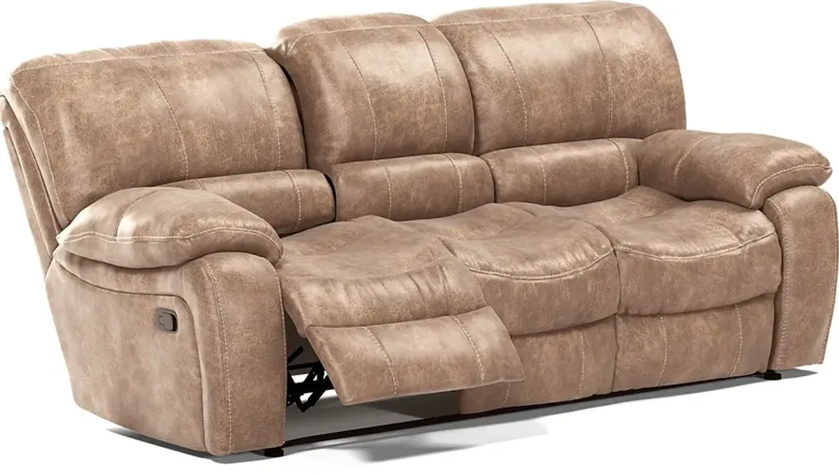 Alpen Ridge Tan 7 Pc Living Room with Reclining Sofa