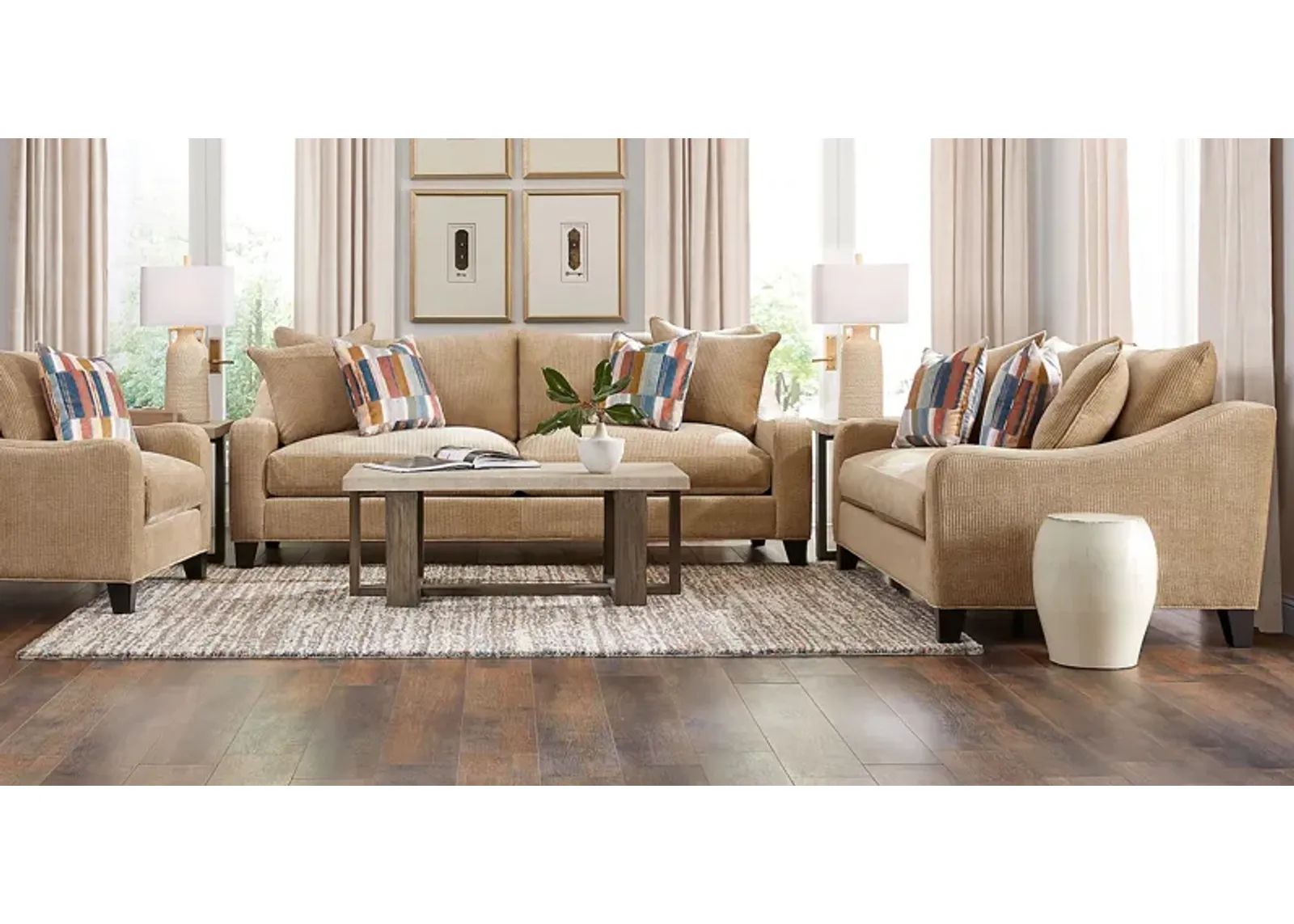 Cambria Gold 5 Pc Living Room