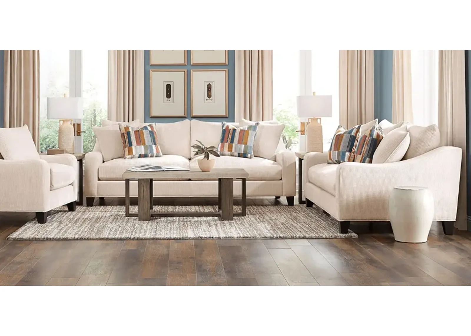 Cambria Ivory 5 Pc Living Room