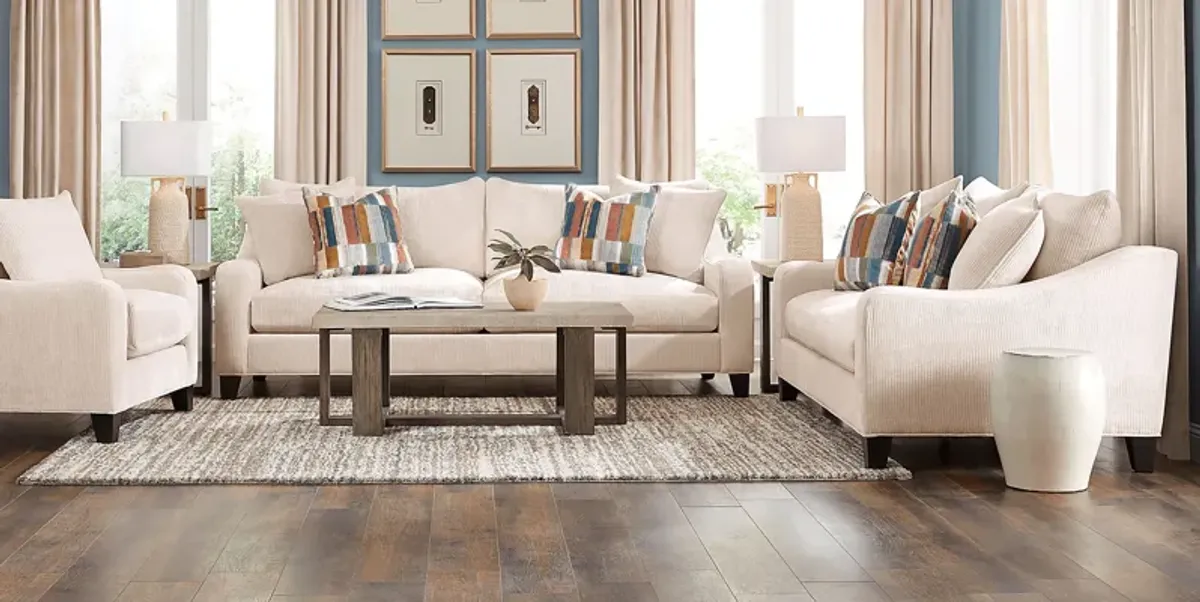 Cambria Ivory 5 Pc Living Room