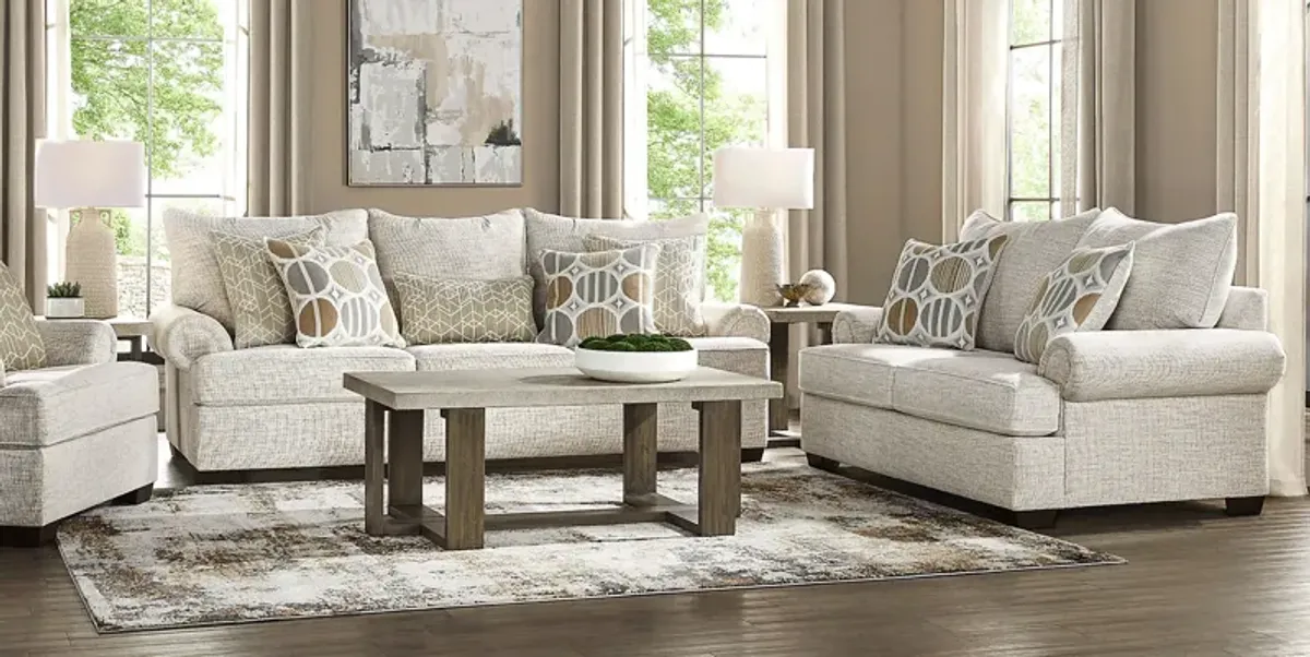 Reyna Point Ivory 8 Pc Living Room with Sleeper Sofa