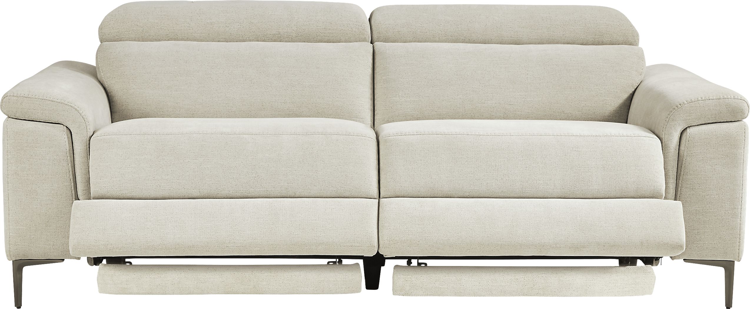 Weatherford Park Beige Dual Power Reclining Sofa