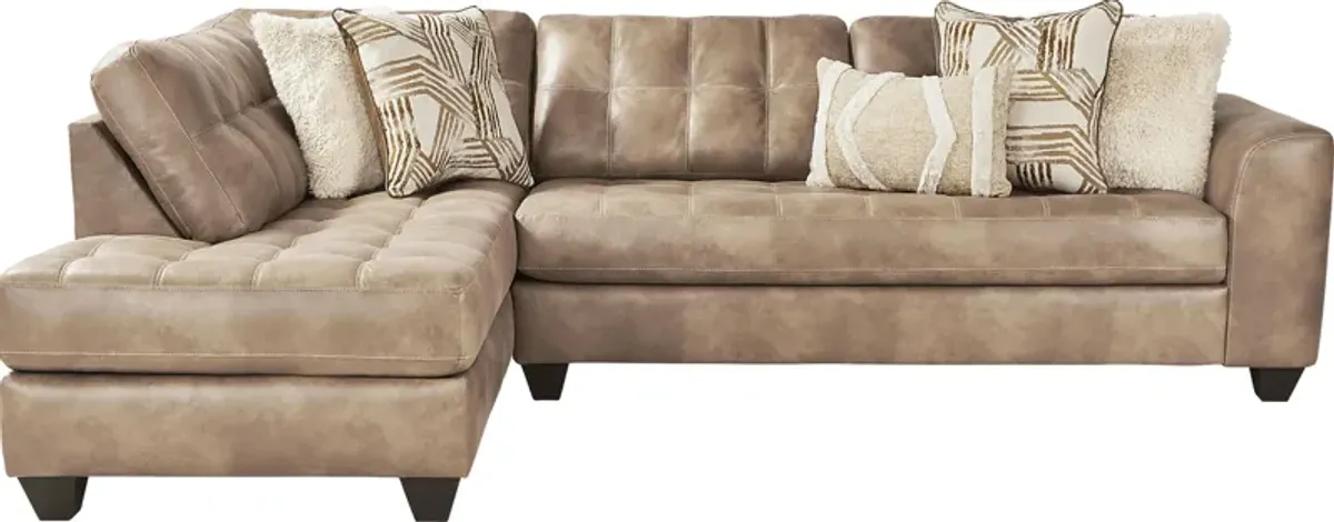 Bellinger Camel 5 Pc Sectional Living Room