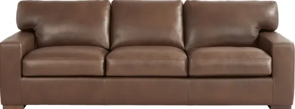 Kensington Coffee Leather Sleeper Sofa
