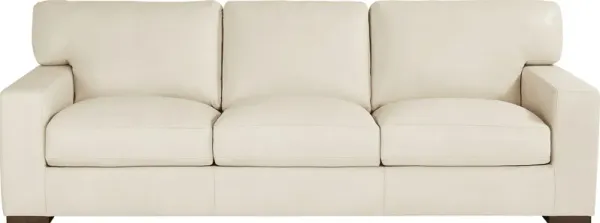 Kensington Oyster Leather Sleeper Sofa