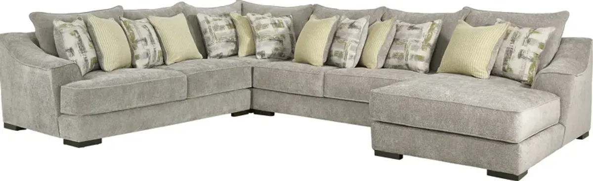 Kinley Gray 4 Pc Sectional