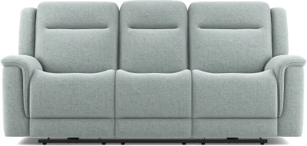 Meadow Park Seafoam Dual Power Reclining Sofa