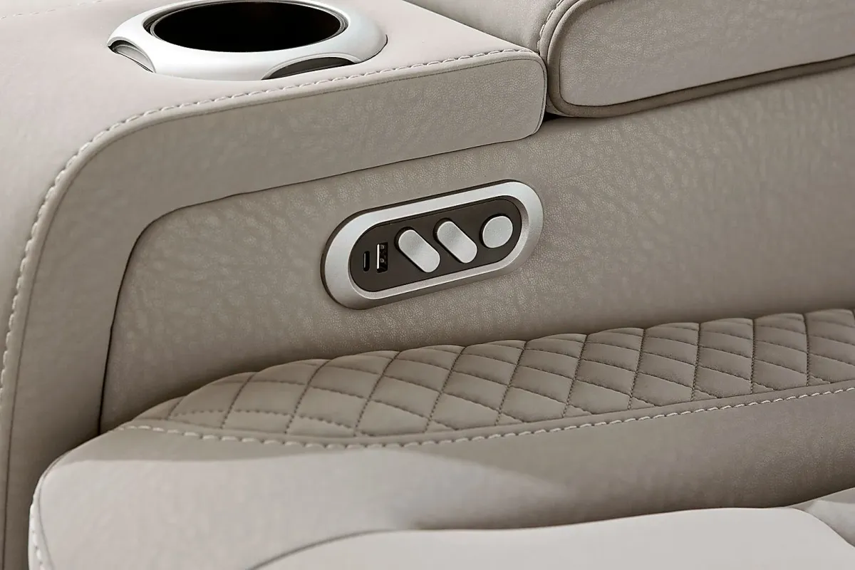 Donovan Park Gray Dual Power Reclining Sofa