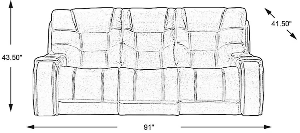 Laredo Springs Brown Dual Power Reclining Sofa