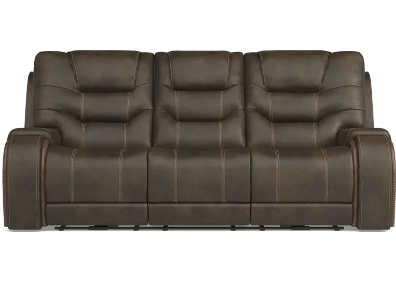 Laredo Springs Brown Dual Power Reclining Sofa