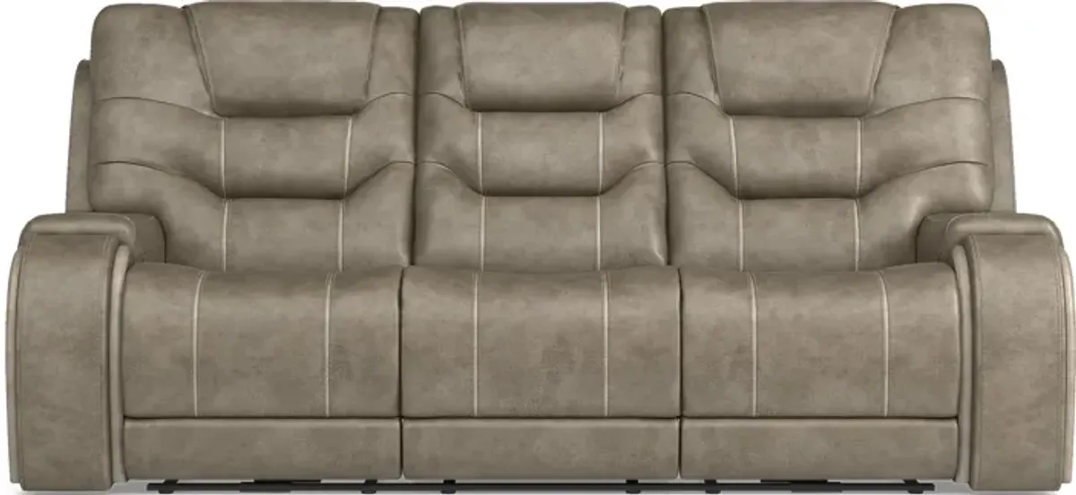 Laredo Springs Gray Dual Power Reclining Sofa