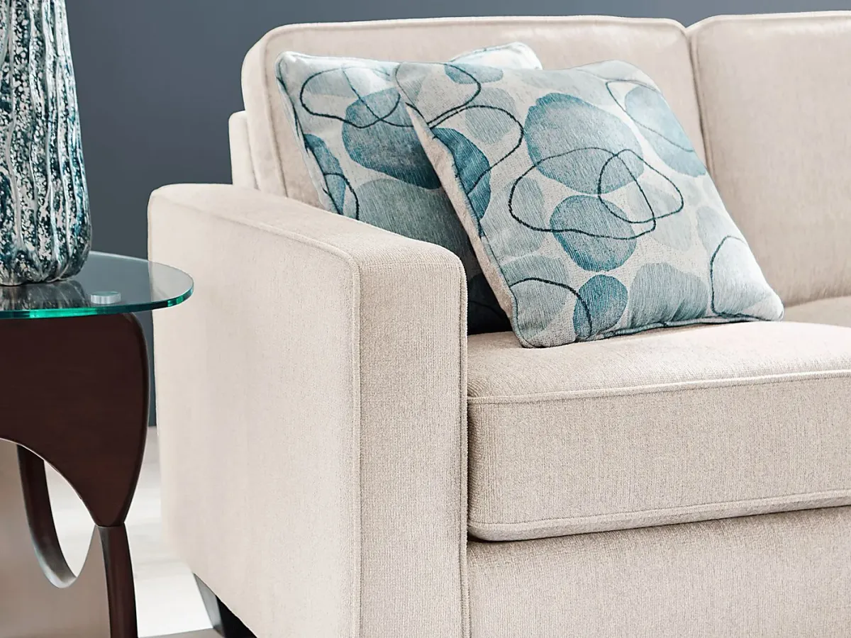Alanis Bay White 2 Pc Living Room