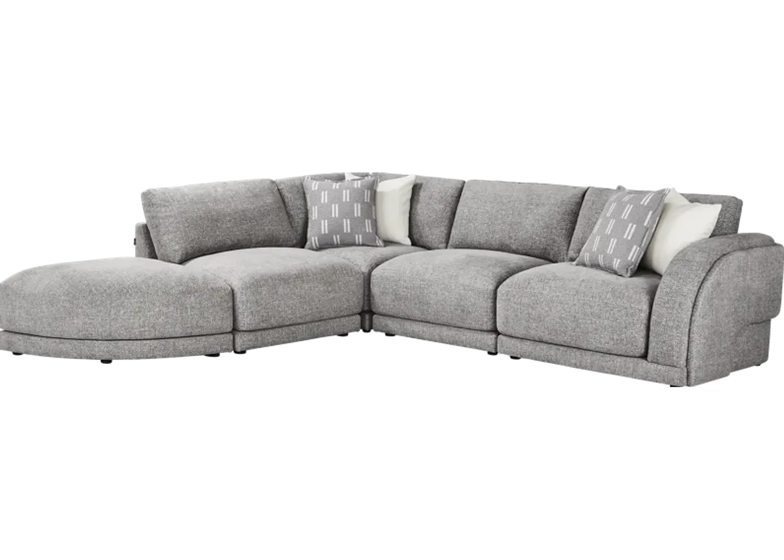 Latham Court Gray 5 Pc Sectional