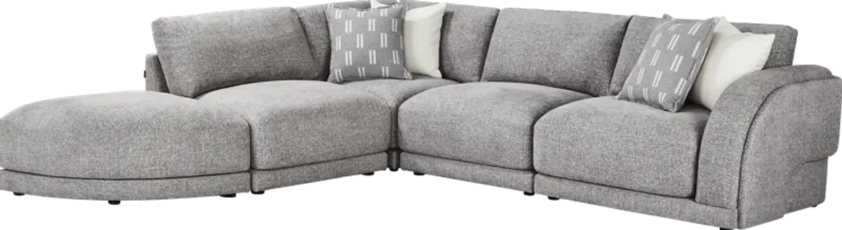 Latham Court Gray 5 Pc Sectional