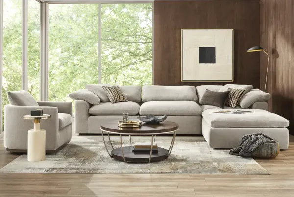 The Flow Gray 4 Pc Sectional