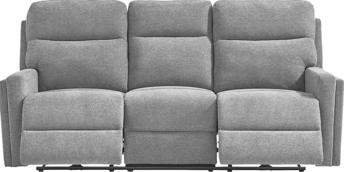 Davis Bay Gray Dual Power Reclining Sofa