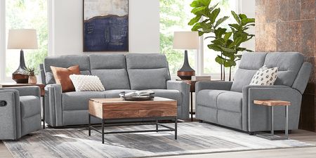 Davis Bay Gray 2 Pc Living Room with Reclining Sofa