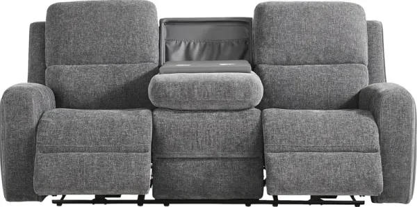 Harrison Charcoal Dual Power Reclining Sofa