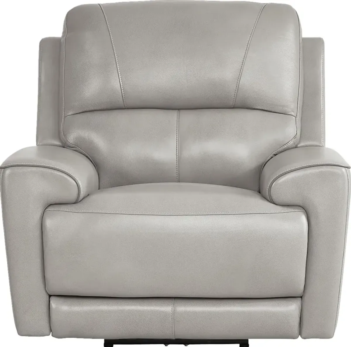 Fremont Gray Leather 3 Pc Dual Power Reclining Living Room