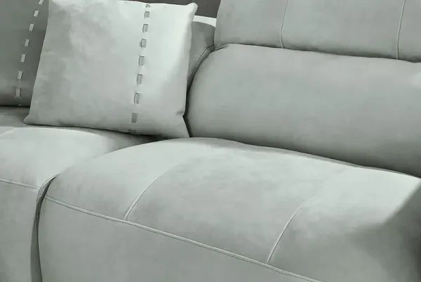 Valerio Hydra Leather 5 Pc Dual Power Reclining Sectional