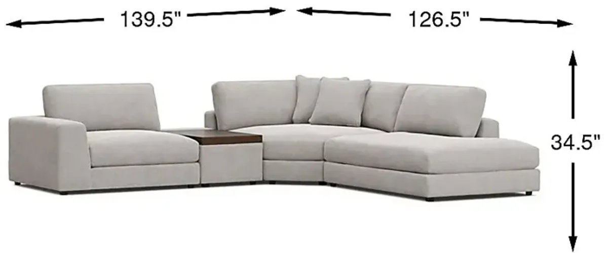 Gray 4 Pc ModularThree