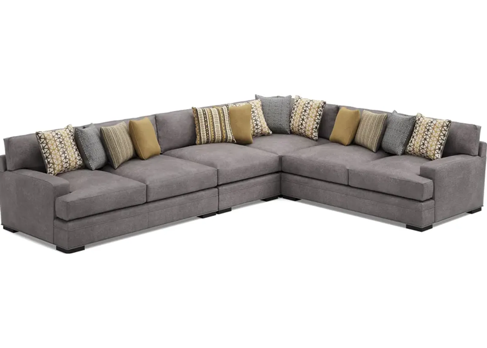 Palm Springs Silver 4 Pc Sectional