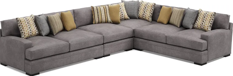 Palm Springs Silver 4 Pc Sectional