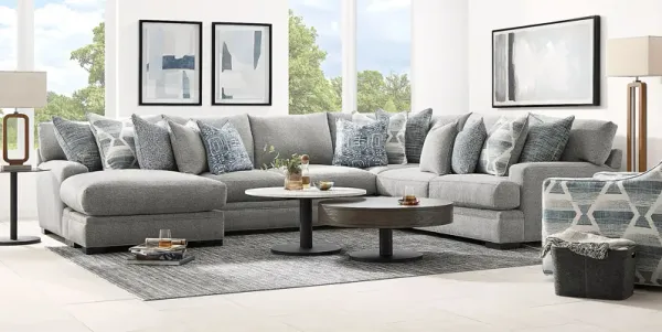 Bedford Park Gray 3 Pc Sectional with Chaise