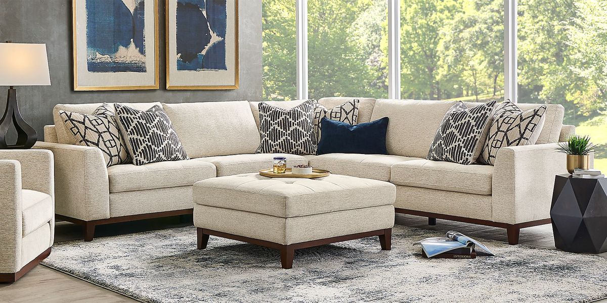 Harmon Beige 3 Pc Sectional