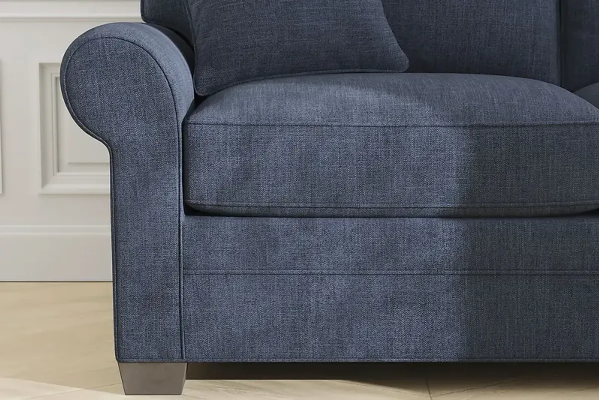 Bellingham Sapphire Textured Chenille Sleeper Loveseat