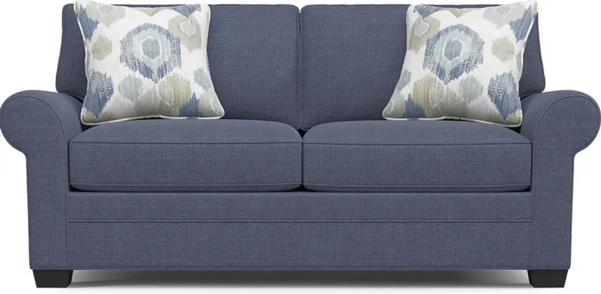 Bellingham Sapphire Textured Chenille Sleeper Loveseat