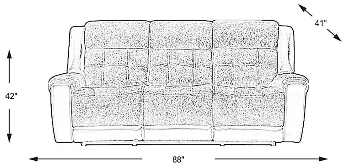 Capwood Brown Dual Power Reclining Sofa