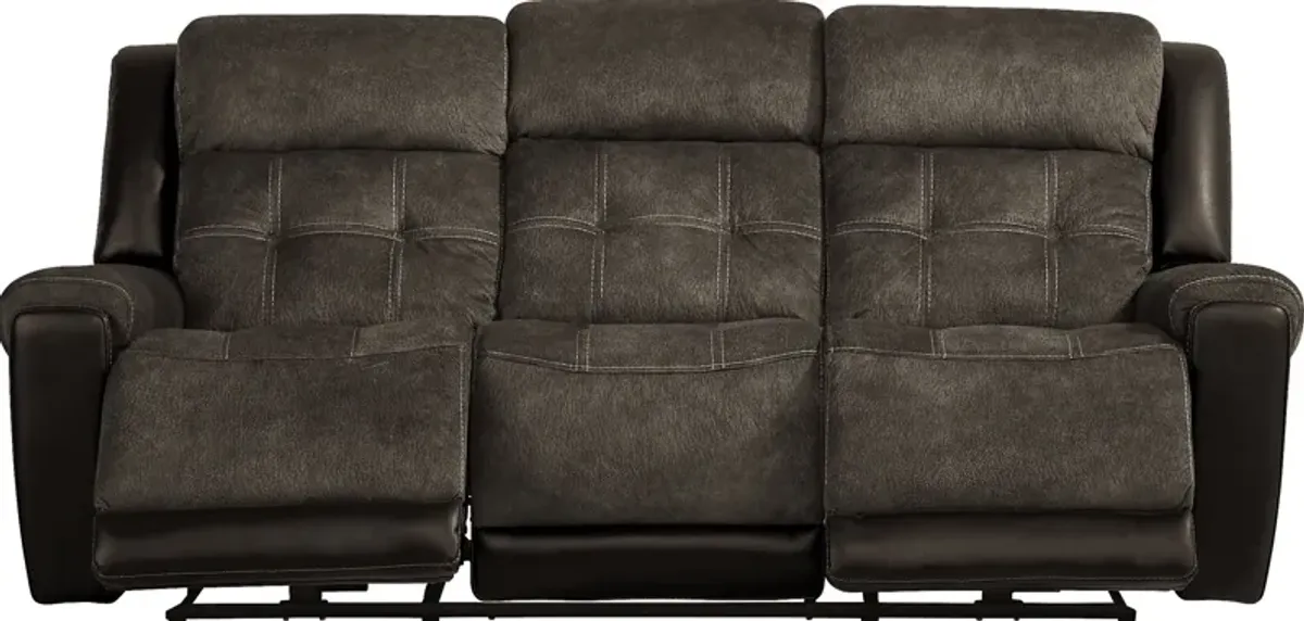 Capwood Brown Dual Power Reclining Sofa