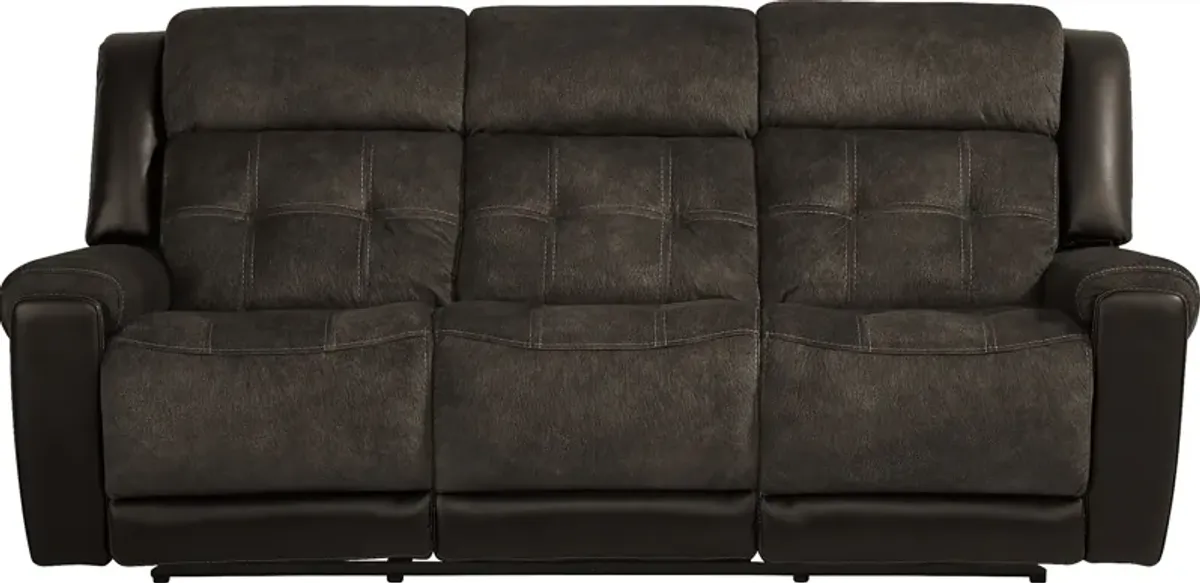 Capwood Brown Dual Power Reclining Sofa