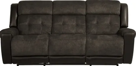 Capwood Brown Dual Power Reclining Sofa