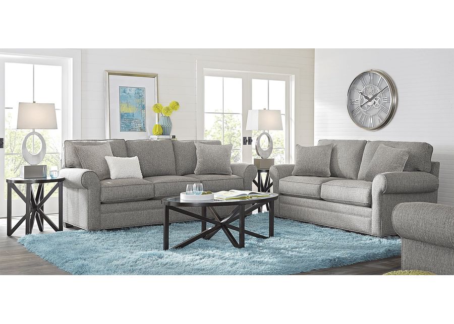 Bellingham Gray Textured 7 Pc Living Room with Sleeper Sofa